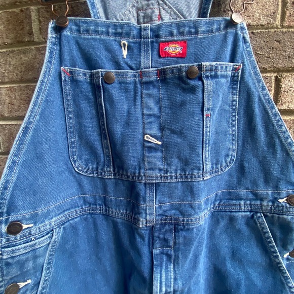 Dickies‎ Dungarees Adult 36x30 Blue Overalls Denim Bib Work Wear Carpenter Men - Picture 1 of 5